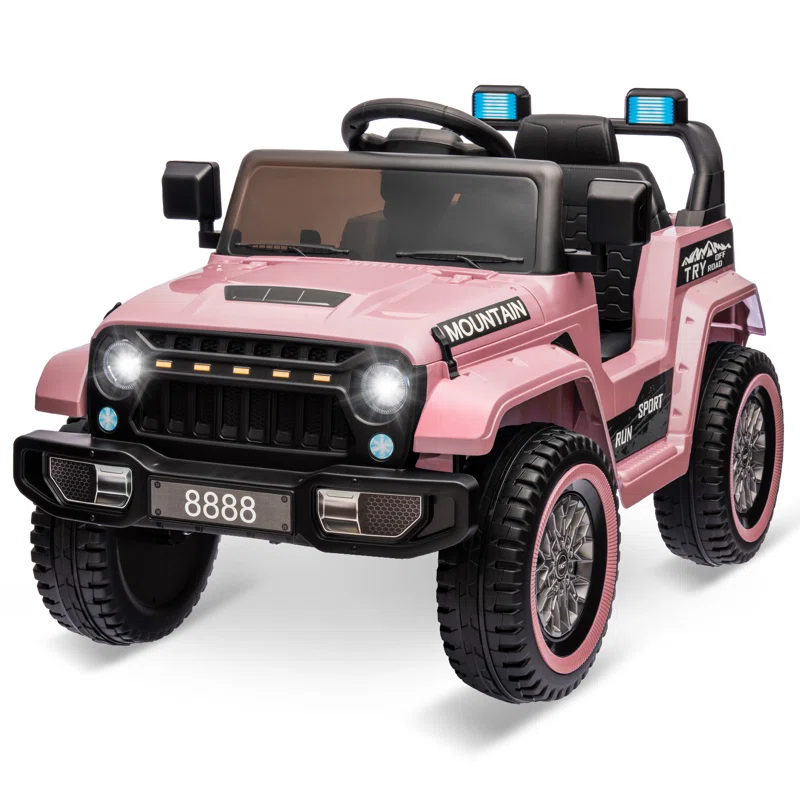 12V Kids Ride On Car with Parent Remote Control, Electric Toy Truck for Boys & Girls,