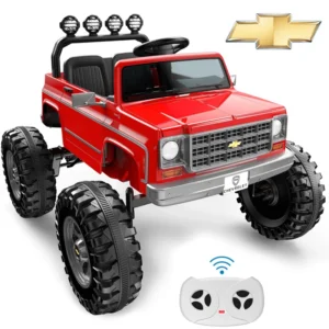 Licensed Chevrolet Cheyenne 24V Ride-On Truck, 2-Seater with Parent Remote,Red